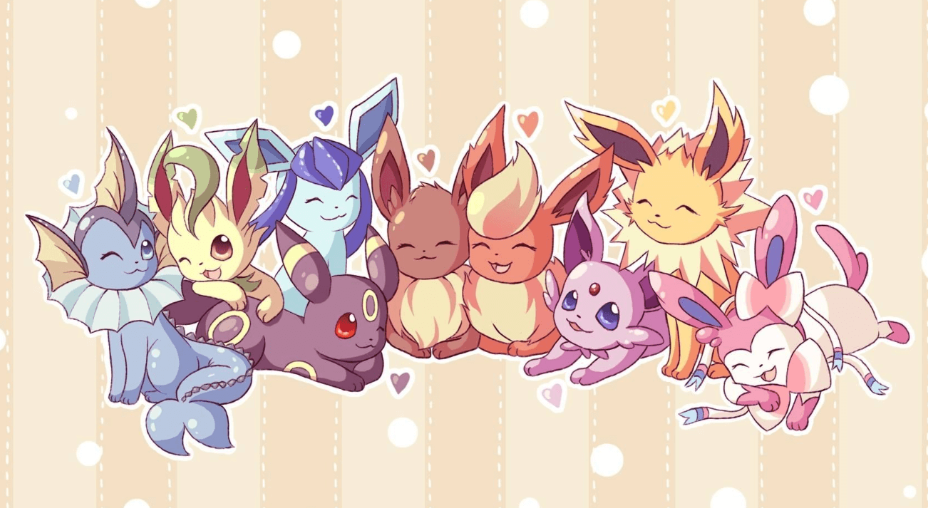 Wallpaper:1iqanktrm-G= Eevee Evolutions